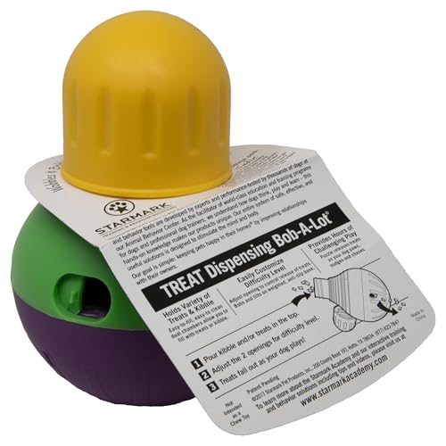 StarMark Bob-A-Lot Interactive Dog Toy, Small, Green (SMBALS) - size: Small