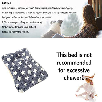 2 Pcs Pet Bed Mats. Ultra Soft Pet (Dog/Cat) Bed with Cute Prints. Reversible Faux Lambswool Kennel Pad for Medium Small Dogs and Cats. Machine Washable Pet Bed. - size: 18.5"L x 13.0"W x 1.2"Th