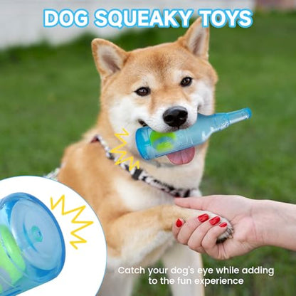 Water Bottle Dog Toy,Dog Toys for Aggressive Chewers,Water Bottle with Tennis Ball,Suitable for Small and Medium Pets to Exercise Outdoors(Blue) - color: Blue