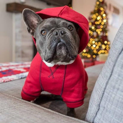 Blueberry Pet Hoodie – 14″ Soft French Terry Chilly‑Season Sweatshirt with Hood, Red, Award‑Winning Small‑Dog Jersey - color: Dog Hoodie - Red, size: 14 inch (Pack of 1)