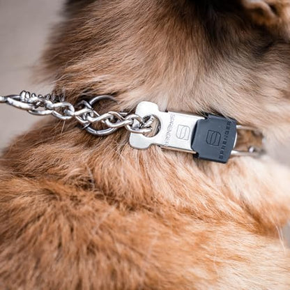 Herm Sprenger Stainless Steel Dog Collar with Short Links and Quick Release ClicLock Buckle Made in Germany (Stainless Steel, 20in x 3.0mm (Neck Size up to 16-17in)) - color: Stainless Steel, size: 3.0 mm x 16-17 in Neck Size; 20 in Chain Length