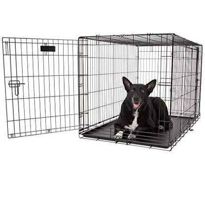 Precision Pet Products Two Door Great Crate Wire Dog Crate, 48 Inch, For Pets 90-125 lbs, With 5-Point Locking System - size: 48.0"L x 30.0"W x 32.0"H
