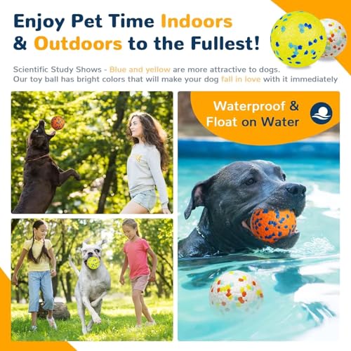 SparkDog Durable Dog Ball for Aggressive Chewers – Lightweight ETPU Ball, Floats, Compatible with Chuckit Launcher, Indoor & Outdoor Dog Training, Safe for Puppies (Green-2pk, 6cm/2.5in)