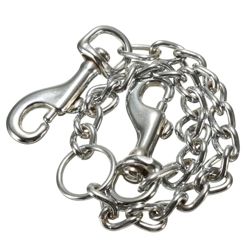 Double Dog Coupler Stainless Steel Leash Splitter Twin Lead Chain for Walking Two Dogs with Dual Swivel Hooks 16 Inch