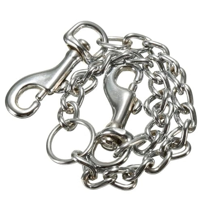 Double Dog Coupler Stainless Steel Leash Splitter Twin Lead Chain for Walking Two Dogs with Dual Swivel Hooks 16 Inch