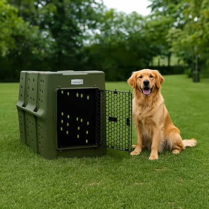 Dakota 283 Crate - Canine Rough and Tough Economy Kennel (Olive, X-Large) - color: Olive, size: X-Large