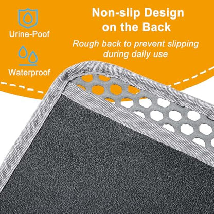 Cat Litter Mats-Extra Large 47''x36'' Litter Trapping Mat for Cat-XXL Litter box Matt for Floor-2 Layer Catcher Rug for Pet kitty Litterbox-Waterproof Urine Proof,Non-Slip