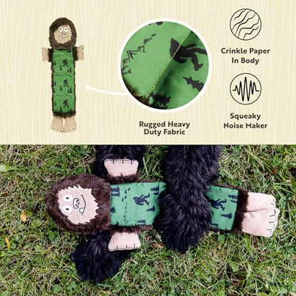 Lazy One Bigfoot Squeaky Dog Toy, Soft Crinkle Toy for Dogs, Durable Fabric for Small, Medium, and Large Breeds - color: Bigfoot Dog Toy
