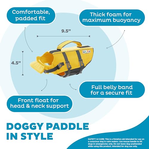 Outward Hound Granby Splash Yellow Dog Life Jacket, XS - color: Yellow, size: X-Small (Chest Girth: 11"-15")