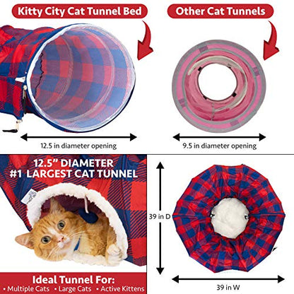 Plaid Tunnel Bed - color: Plaid