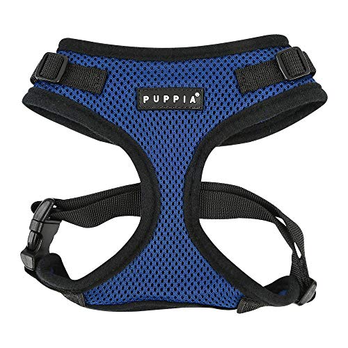 Puppia Authentic RiteFit Harness with Adjustable Neck, Medium, Royal Blue - color: Royal Blue, size: Medium