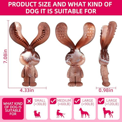 Indestructible Dog Toys for Aggressive Chewers, Tough and Durable Chew Toys for Large Medium Dogs, Interactive Dog Chew Toys to Keep Them Busy (E Rabbit+Crab) - color: E Rabbit+Crab