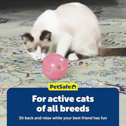 PetSafe Slimcat Feeder Ball - Interactive Game for Your Cat - Fill with Food and Treats - Pink - color: Pink
