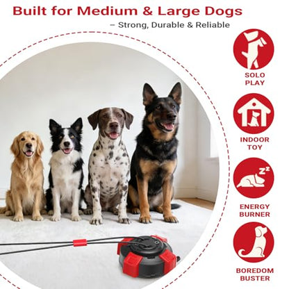 Upgraded Super Strong Suction Cup Dog Toy for Aggressive Chewers, 2.68" Bite Resistant Interactive Tug of War Toy, Durable Rope Chew Ball for Medium Large Dogs, Anxiety Relief