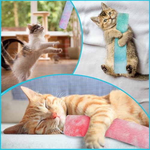 Cat Toys Cat Pillows,3 Pack Soft and Durable Large Catnip Toys,Cat Toys for Indoor Cats for Cats or Kittens,Interactive Kicker Toys to Boost Indoor Cats' Exercise and Playtime