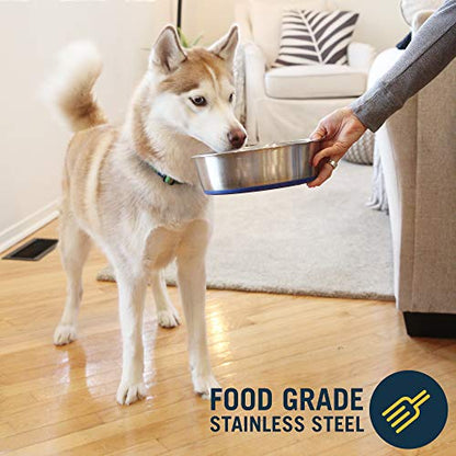 OurPet's DuraPet Premium Dishwasher Safe Stainless Steel Dog Bowl for Food or Water [Multiple Sizes for Small to Large Dogs] Extra Large (11 Cups) - size: 11 Cups