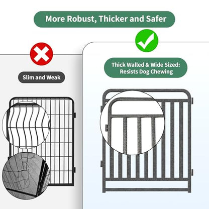 32 Inch Dog Playpen Outdoor, 8 Panels Puppy Playpen Heavy Duty Dog Play Pen Indoors, Rust Resistant Dog Pen for Large/Medium/Small Dogs, Dog Fence for RV Camping - style: 32" H