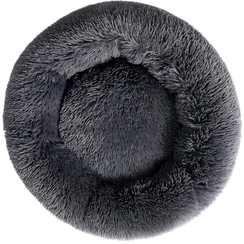 Large Cat Bed Round Dog Bed Warm Pet Beds Large Rabbit Pillow Calming Donut Ferret Beds Pillow Pet Kitten Bed Suit for 8KG Pet
