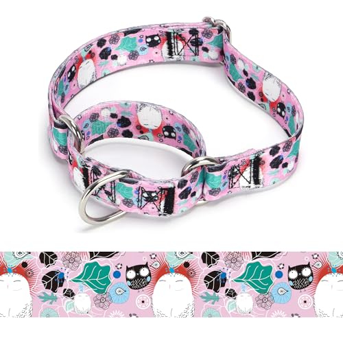 Martingale Dog Collars - Flower Multicolor Cute Patterns, Adjustable Nylon Training Dog Collar Suitable for Boy and Girl Dogs Medium Large Dogs (9, M) - color: 9, size: M