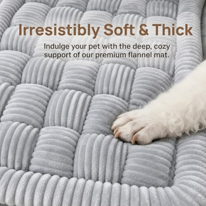 59"x27.6" Thickened Backseat Dog Bed Mat, Upgraded Non-Slip Pet Car Seat Blanket with Laundry Bag, High-Resilience PP Cotton, Washable, for Backseat Extenders & Seat Covers, Grey - color: Grey