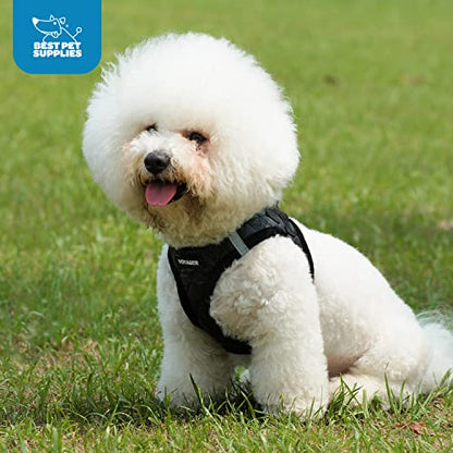 Voyager Step-in Plush Dog Harness – Soft Plush, Step in Vest Harness for Small and Medium Dogs by Best Pet Supplies - Chocolate Suede, XL (Chest: 20.5-23") (Pack of 2) - color: Chocolate Suede, size: XL (Pack of 2)