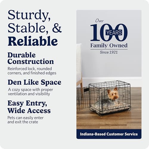 MidWest Homes for Pets 18-Inch iCrate for Tiny Breeds, Up to 10 lbs, Single Door Folding Dog Crate with Divider Panel, Leak-Proof Tray & Secure Latch, Portable, Durable & Easy to Assemble - size: 18.0"L x 12.0"W x 14.0"H
