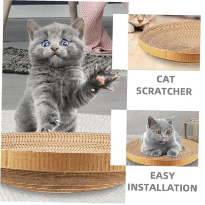 GANAZONO 3pcs Replaceable Cat Scratcher Core Corrugated Paper Floor Cat Scratching Pad for Indoor Kittens Room Accessory