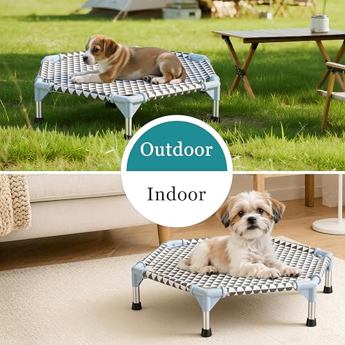 Kuntrust Elevated Outdoor Dog Bed (6 Sided Small, Triangle) - size: 6 sided Small