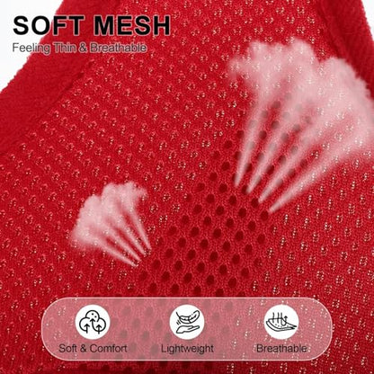 BINGPET Small Dog Harness, No Pull Dog Harness Small Sized Dogs, Soft Light Breathable Mesh Puppy Vest with Safety Buckle-Adjustable Step in Pet Harnesses for Easy Walking, Running, Training - color: Red, size: XS (NECK: 10", CHEST: 10"-14")