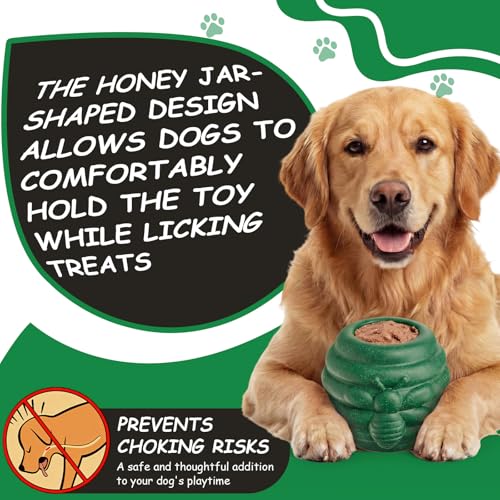 Gemscream 1 Pack Large Dog Toys for Aggressive Chewers, Dog Treat Dispensing Toy to Keep Them Busy, 2-in-1 Fillable Holder with 2 Cups and Food-Dispensing Lids for Large Medium (Green) - color: Green