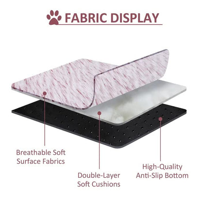 Cat Bed Round Fluffy Hooded Cat Bed Cave, Anti-Anxiety Cave Bed with Hooded Blanket, Cozy Cuddler Luxury Puppy Pet Bed, Anti-Slip Bottom and Machine Washable (Pink, Large) - color: Pink, size: Large