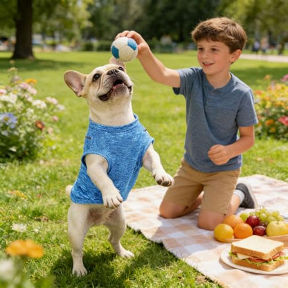 PETCARE Sun Protection Dog Shirts for Small Dogs Quick Dry Soft Stretchy Dog T-Shirts with Reflective Label Tank Top Sleeveless Vest Pet Clothes, Athletic Fabric, Navy, XS (Chest 13" Length 9.8") - color: Navy, size: XS ( Suggest 2-5 lbs)