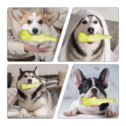 Water Bottle Dog Toy,Dog Toys for Aggressive Chewers,Water Bottle with Tennis Ball,Suitable for Small and Medium Pets to Exercise Outdoors(Yellow) - color: Yellow