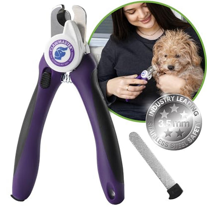 LED Pet Nail Clippers – Illuminated Dog & Cat Claw Trimmer with 3.5mm Stainless Steel Blade, Safety Guard & Built-in Light for Safe, Easy Grooming