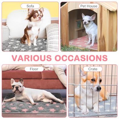 4 Pack Self Heating Cat Bed Cat Self Warming Pad with Removable Cover Extra Warm Thermal Pet Pad Washable Pet Crate Mat Anti Slip Kennel for Indoor Outdoor Pets(Star,16 x 20 Inches) - size: 16 x 20 Inches