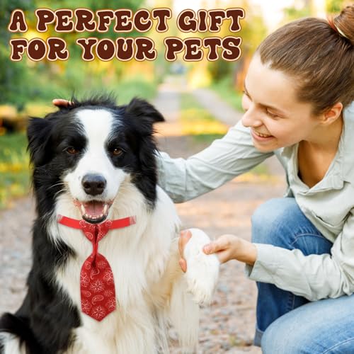 Reginary 100 Pieces Dog Bow Tie Collar Set Include 40 Dog Neckties, and 30 Puppy Bowties, 30 Collar Flowers, Adjustable Pet Ties Grooming for Small Medium Cats Pets Supply (Paisley) - style: Paisley
