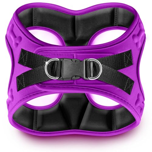 Comfort fit Step-in Dog & Puppy Harness - Comfortable All Weather Dog Vest Harness: Adjustable, Soft Padded, Easy to Put-on for Small, Medium-Sized Dogs. - color: Purple, size: XS (Chest 13"-14.5")