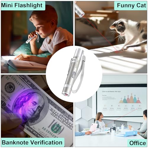 TBTeek Cat Toys, Rechargeable, 3 Light Modes & 5 Fun Patterns, Portable Interactive Kitten Pet Dog Cat Mouse Toy for Fun Chase Play Exercise - size: 1pc red light