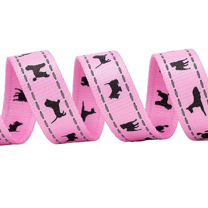 EcoBark Teacup Dog Leash - Soft & Reflective Toy Breed Leashes with Padded Handle - Strong & Durable - Training and Pulling for Tiny & Small Dogs (Baby Pink) - color: Baby Pink, size: 6 ft x 5/8 in - Thinnest Width