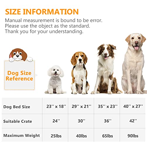 MIXJOY Dog Bed Kennel Pad Washable Anti-Slip Crate Mat for Extra Large Dogs and Cats (42-inch) - size: 42-inch