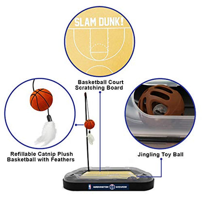 Washington Wizards Basketball Cat Scratcher Toy - color: Washington Wizards