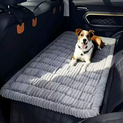 Backseat Dog Car Bed Mat, Non-Slip Travel Dog Bed for Backseat Extenders, Lightweight & Easy-to-Store, Soft Durable & Easy-to-Clean Car Seat Protector for SUVs, Trucks & Sedans (23.5" x 51")