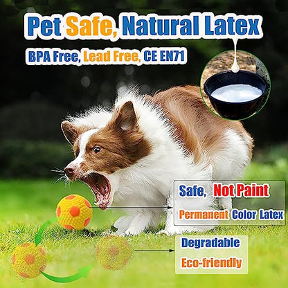 Soft Squeaky Dog Ball 2.56”, Latex Squeaky Dog Toys for Medium Dogs and Small Dogs to Fetch, Chase 3pcs for Small, Medium Breeds