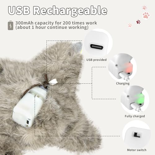 Cat Toys, Flapping Bird Cat Toy(No Flying), Interactive Catnip Toy with Catnip Bags, Chirping Noise Enrichment Moving Wings Dog Cat Kitten Toys, Flappy Flying Pets Toy for Indoor(Oriole) (A3) - color: A3
