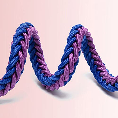 Love Dream Dog Collar and Leash Set, Heavy Duty Nylon Braided Rope Strong 4 FT Dog Leash and Martingale Training Collar for Small Medium Large Dogs Training and Walking (Blue & Purple) - color: Blue & Purple, size: Medium (Thick 1.5cm)