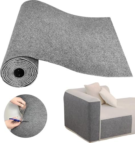 Cat Scratch Couch Furniture Protector, Self-Adhesive Cat Scratch Pad Deterrent for Furniture, DIY Climbing Cat Scratcher Couch Protector from Cat Claws Scratching for Indoor, with 10 Pins (LightGrey) - color: Light Grey, size: 39.3x15.8Inch