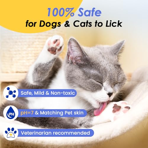 Pet Cleaning Glove Wipes for Dogs & Cats, Hypoallergenic Deodorizing Disposable Bathing Wipes,No-Rinse Grooming Wipes, Extra Thick,Perfect for Pet Dry Cleaning,Daily Care and Travel,24 pcs - size: 24 Pcs (Pack of 1)