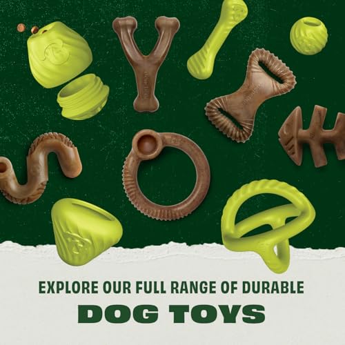 Benebone Natural Rubber Dog Bone Chew Toy, Natural Rubber - size: 1 Pack, style: Bone