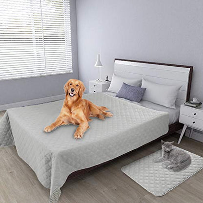 Easy-Going 100% Waterproof Dog Bed Cover, Non-Slip Pet Blanket for Furniture, Washable Couch Cover, Repleasement Sofa Cover (52X82 in,Light Gray) - color: Light Gray, size: 52x82 in
