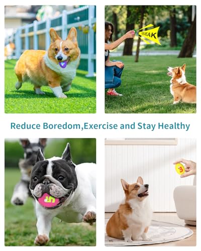 Squeaky Dog Toys for Small Dogs, 10 Pack Soft Puppy Chew Toy Set, Funny Numbers Squeaky Dog Balls, Interactive Fetch Playing Egg Balls for Puppy Small Breeds, 1.7"*2.4" - style: 10 Pack